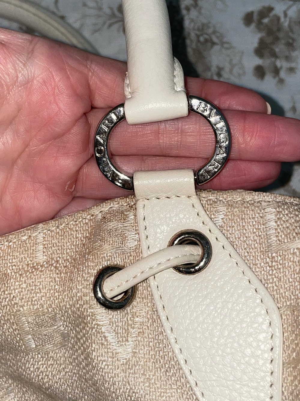Bulgari Logo Drawstring Tote - Picture 3 of 16